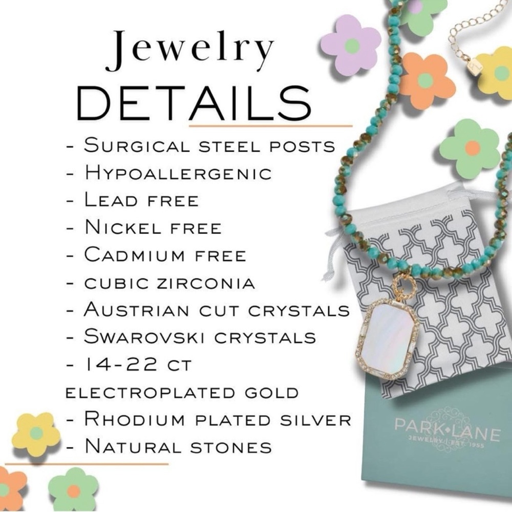 Park Lane 🩵 JAZZY Earrings Multicolor Heart Crystals Rainbow colors - Picture 7 of 7